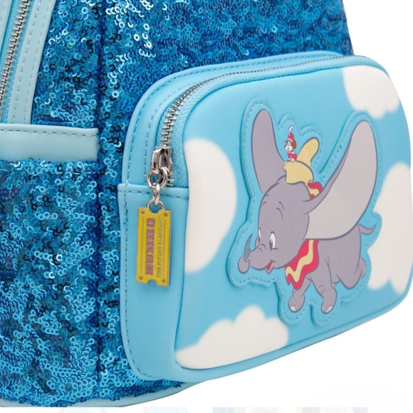 Dumbo Sequin Exclusive Loungefly backpack Brand new - Picture 5 of 15